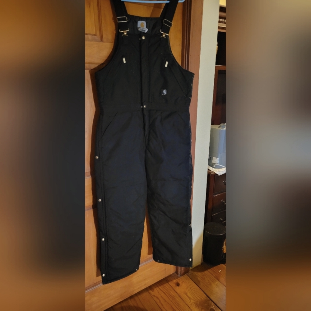 A pair black Carhart overalls, size 36x32, Brand new, on tags!